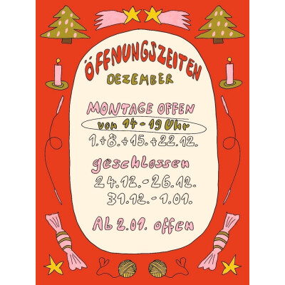 Unsere Öffnungszeiten im Dezember - 