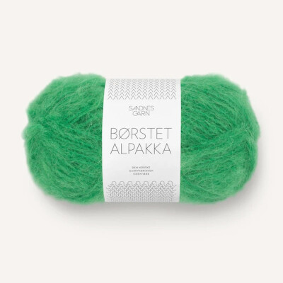 Børstet Alpakka 8236 Jelly Bean Green - Auslauffarbe