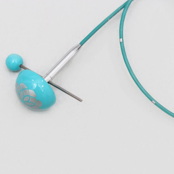 Mindful needle cord 360°, teal 40 cm