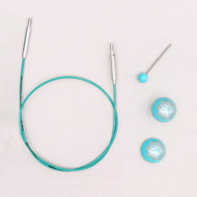 Mindful needle cord 360°, teal 40 cm