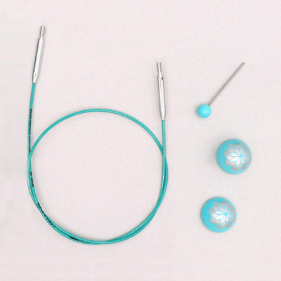 Mindful needle cord 360°, teal 40 cm