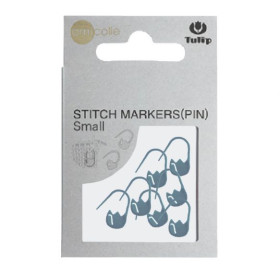 stitch markers open, small - heart, light blue