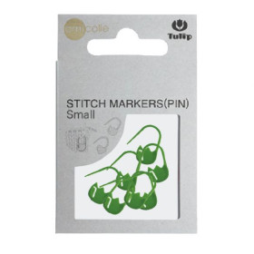 Tulip - stitch markers open, small - heart, green