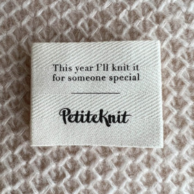 Textillabel "This year Ill knit it for someone...