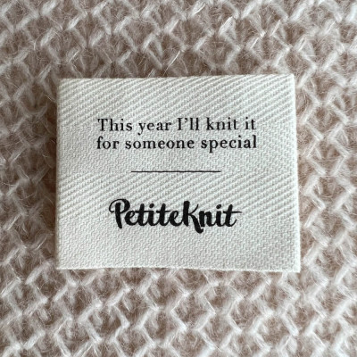 Textillabel "This year Ill knit it for someone special"