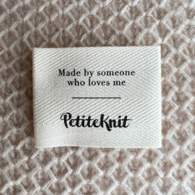 Label "Made by someone who loves me".
