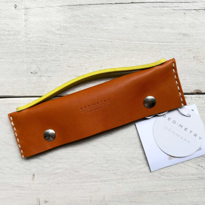 DPN Leather Case COGNAC-LIME | 15 cm