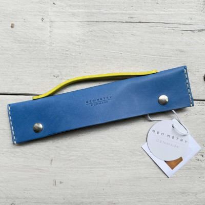 DPN Leather Case BLUE-LIME | 20 cm