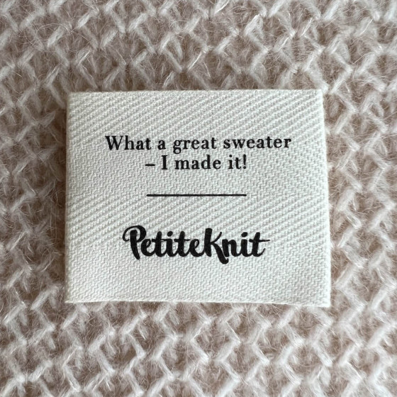 Textillabel "What a greate sweater - I made it! large