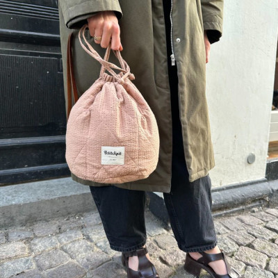 Get Your Knit Together Bag Small - Praline Seersucker