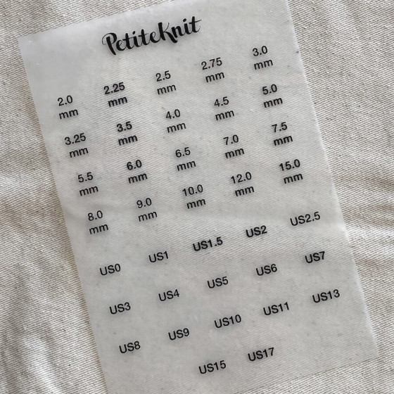 Iron-on Labels for Knitters Needle Cases