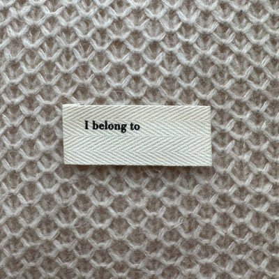 Textillabel "I belong to"