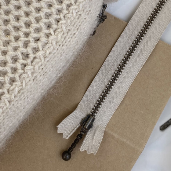 Zipper 28 cm - Sand