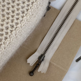 Zipper 28 cm - Sand