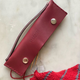 DPN Leather Case DARK RED | 15 cm
