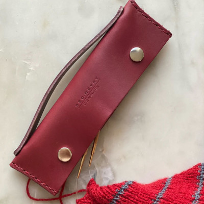 DPN Leather Case DARK RED | 15 cm
