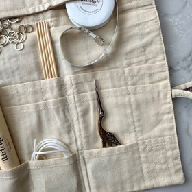 Knitters Needle Case - To Go - Seersucker Twin Stripe