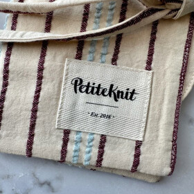 Knitters Needle Case - To Go - Seersucker Twin Stripe