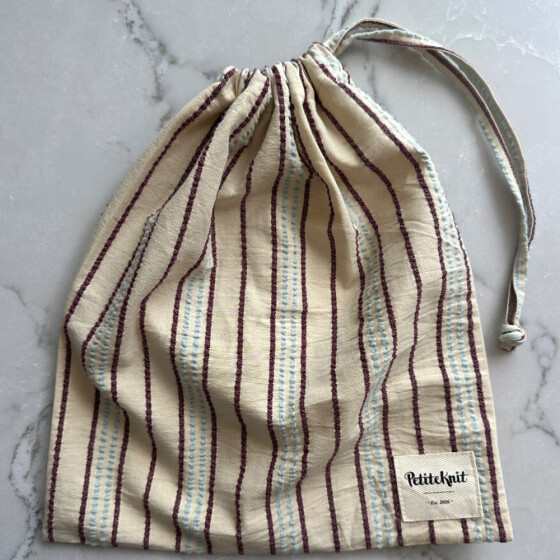 Knitters String Bag - Seersucker Twin Stripe