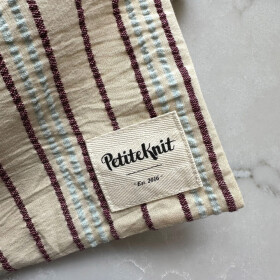 Knitters String Bag - Seersucker Twin Stripe
