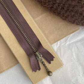 Reißverschluss 28 cm - Chocolate Brown