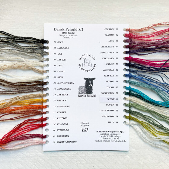 Dansk Pelsuld 8/2 Colour card