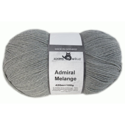 Admiral 4fach- Melange Graumelange