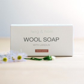 twig & horn - wool soap - Rosewood