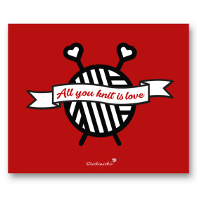 Brillenputztuch - All you knit is love