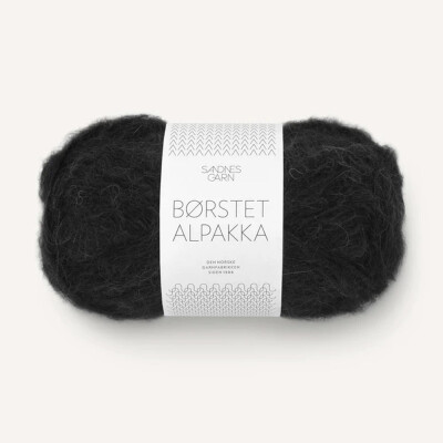 Børstet Alpakka 1099 Svart