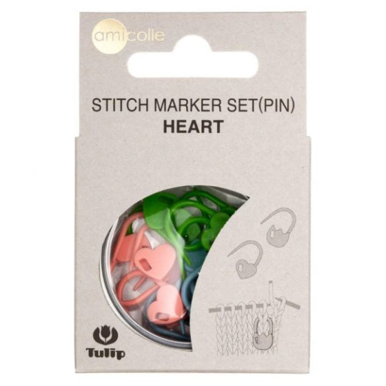 Stitch Marker Set, Pin - Heart