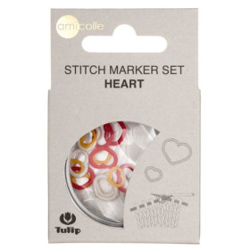 Tulip - Stitch marker set, heart
