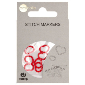 Tulip - Stitch Marker, medium - Heart, Red