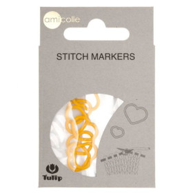 Stitch Markers, large - Heart, Yellow